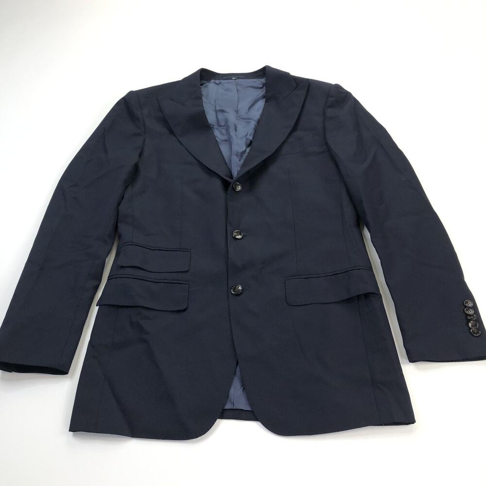 SuitSupply Vitale Barberis EUR 98 US 38S Wool Cashmere Blazer Jacket Blue